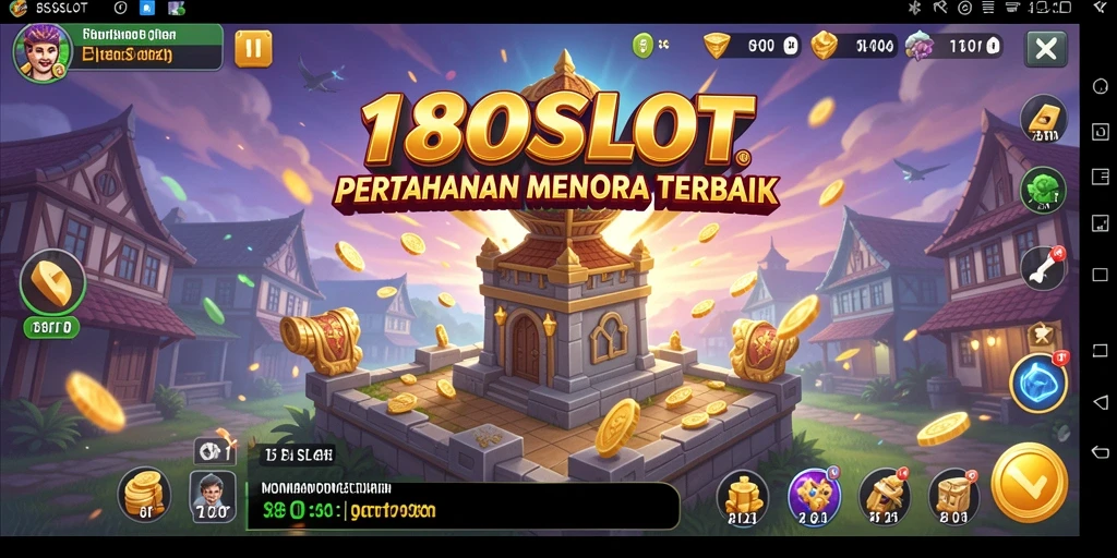 Tampilan menarik dari gameplay Tower Defense di 180SLOT.